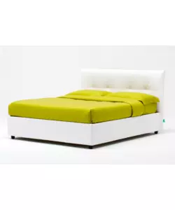 LETTO MATRIMONIALE CONTENITORE "EASY" BIANCO 160X190 CM
